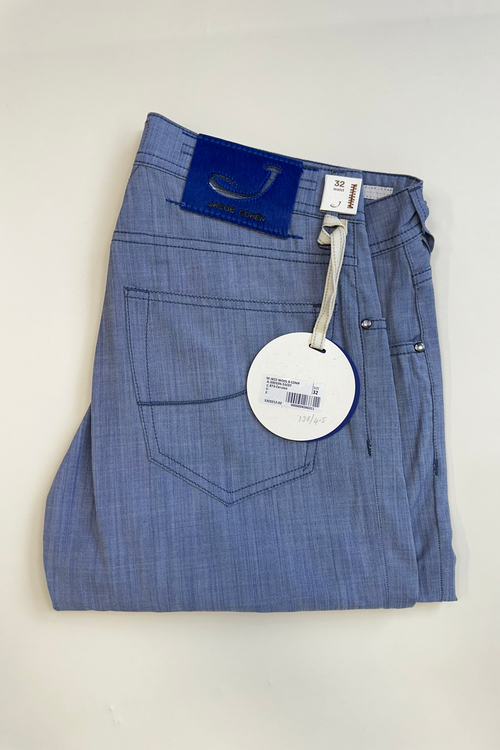 Jacob Cohën 622 Wool Trousers - Blue